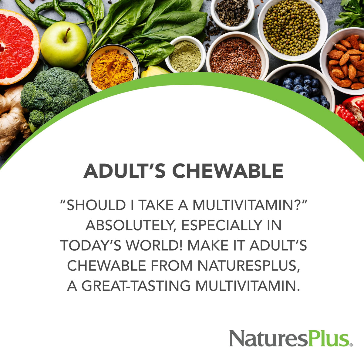NaturesPlus Multivitamines à Mâcher 60 Comprimés - Détails des ingrédients