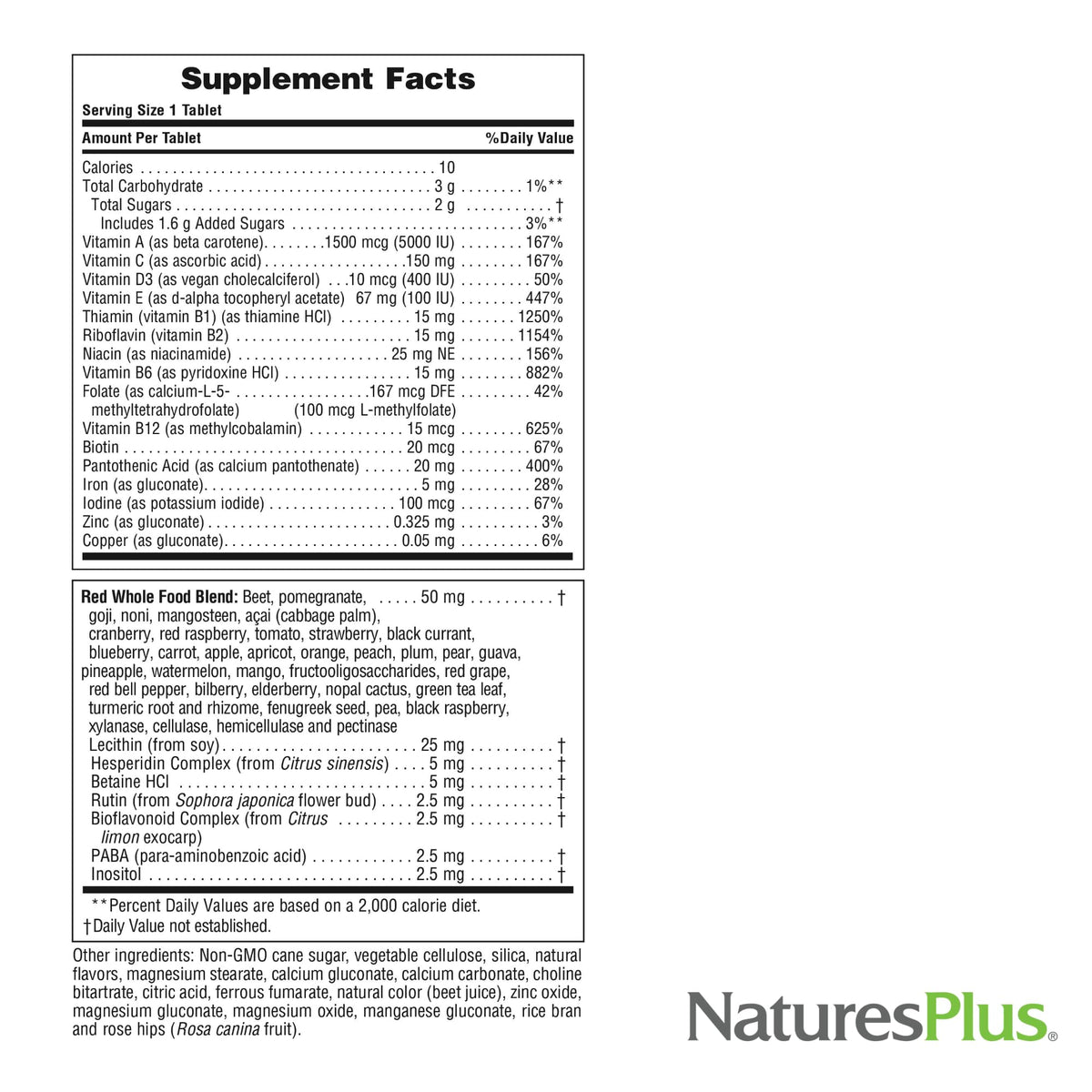 NaturesPlus Multivitamines à Mâcher dans un bol avec des fruits rouges