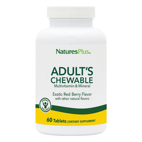 NaturesPlus Multivitamines Mâchables 60 Comprimés Saveur Baies Rouges vue de face