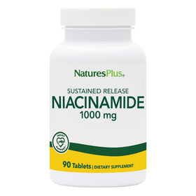 NaturesPlus Niacinamide 1000 mg comprimés vue de face