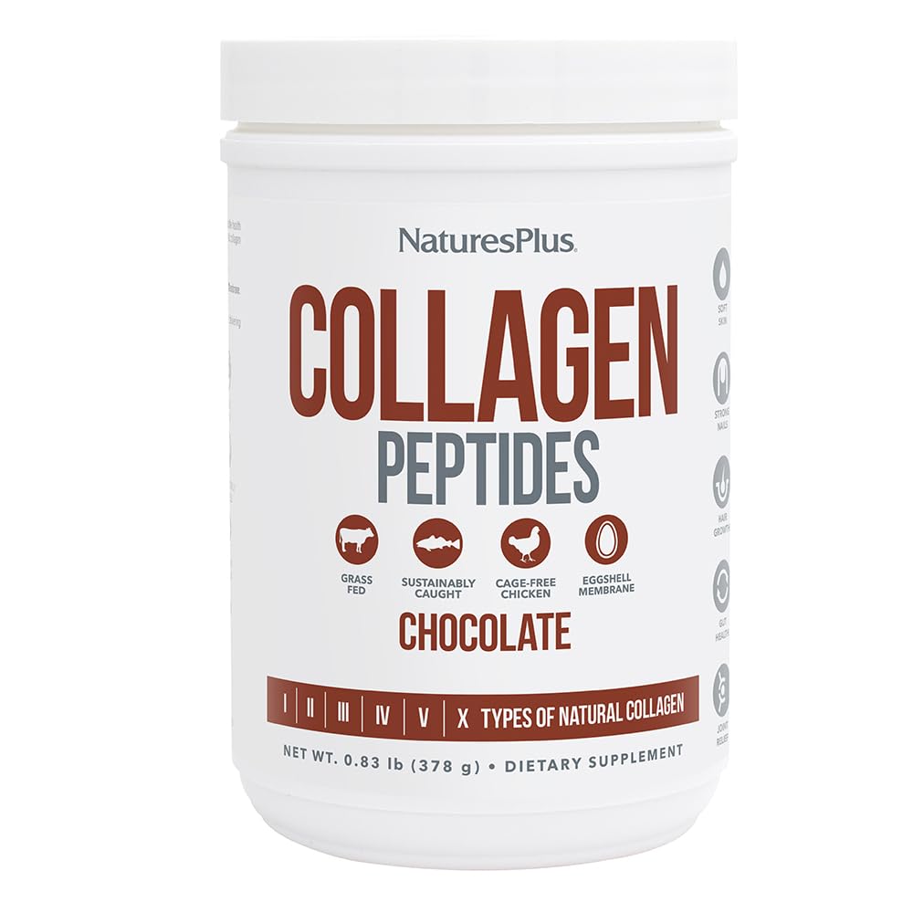 NaturesPlus Peptides de Collagène Chocolat 472g vue avant avec emballage