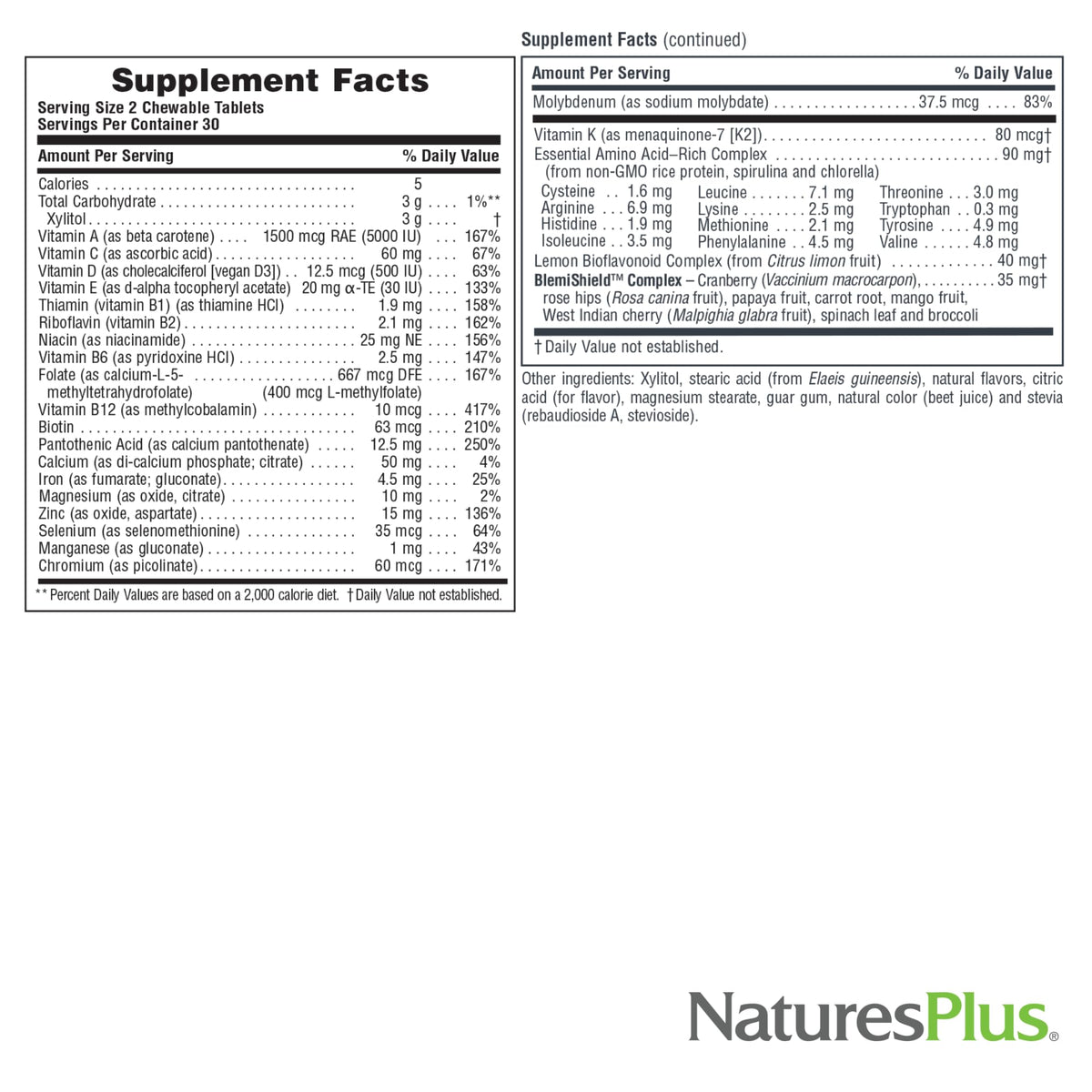 NaturesPlus Power Teen pour Lui boîte de 60 comprimés