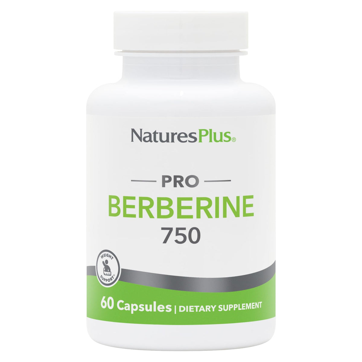 NaturesPlus PRO Berberine 750 mg capsules front view