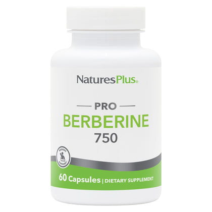 NaturesPlus PRO Berberine 750 mg capsules front view