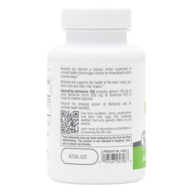 NaturesPlus PRO Berberine 750 mg capsules open bottle