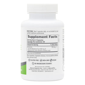 NaturesPlus PRO Berberine 750 mg packaging side view