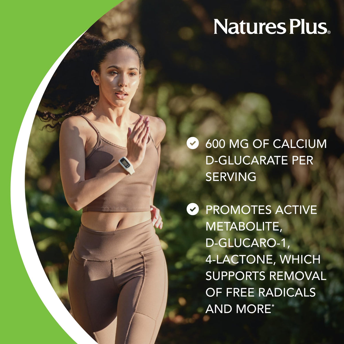 NaturesPlus PRO Calcium D-Glucarate 600 mg capsules ouvertes