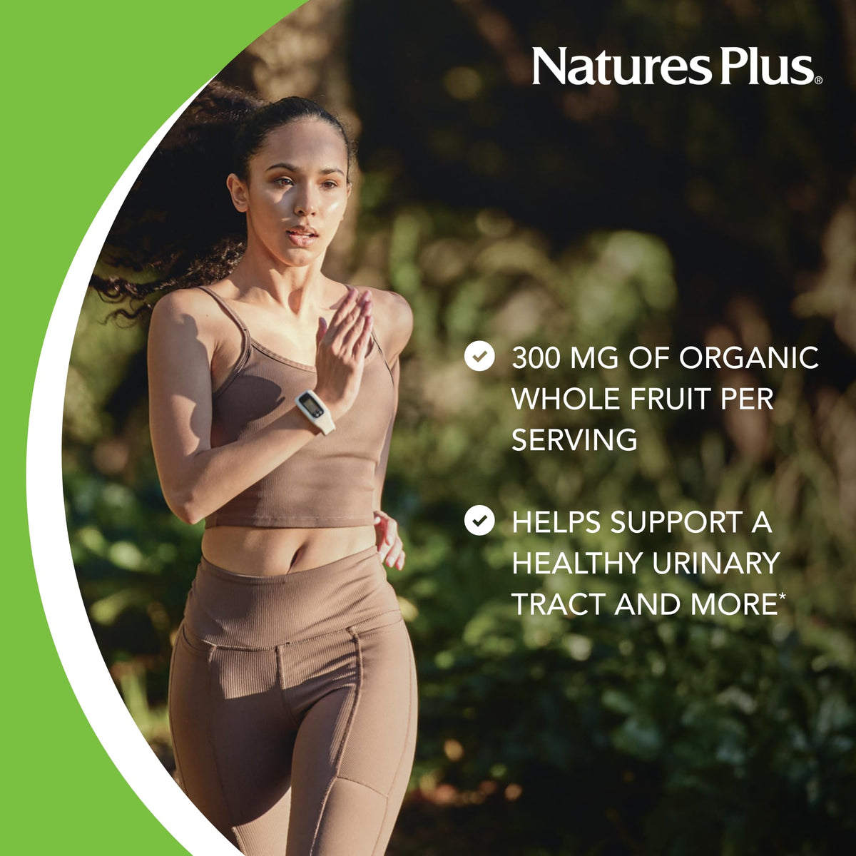 NaturesPlus PRO Cranberry Plus 60 capsules sur une surface en bois