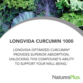 NaturesPlus PRO Curcumin Longvida 1000 mg mini-comprimés à l'intérieur