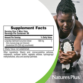 NaturesPlus PRO Curcumin Longvida 1000 mg vue de côté