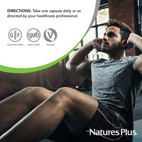 NaturesPlus PRO GABA 500 mg bottle top view