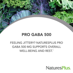 NaturesPlus PRO GABA 500 mg packaging side view
