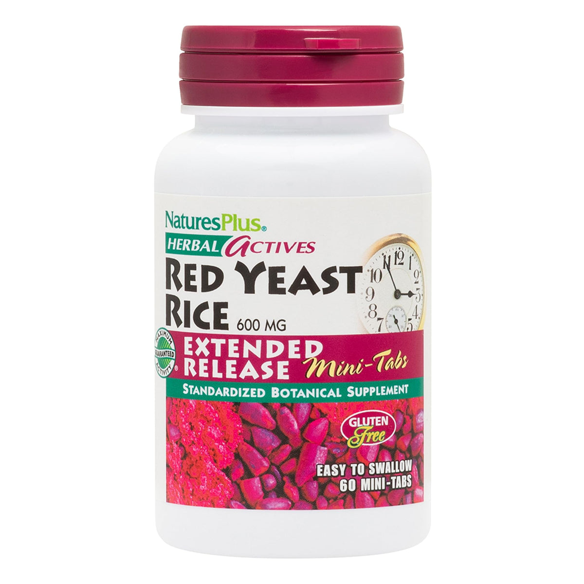 NaturesPlus Red Yeast Rice 600 mg mini-tablettes vue de face