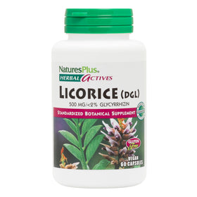 NaturesPlus Réglisse DGL 500 mg capsules - vue de face