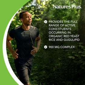 NaturesPlus Riz de Levure Rouge et Gugulipid 60 capsules côté