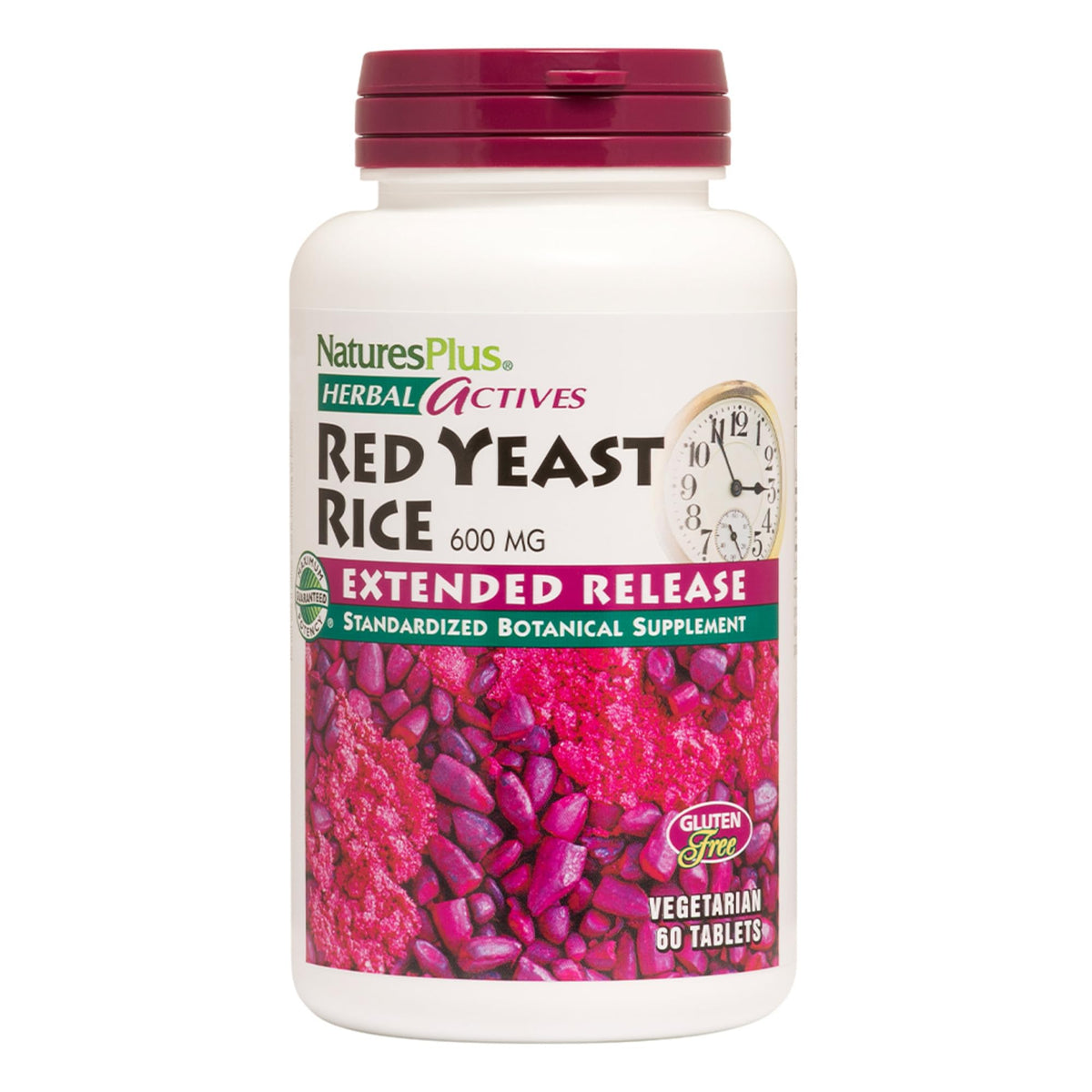 NaturesPlus Riz Rouge 600 mg - Boîte de 60 comprimés vue de face