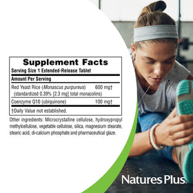 NaturesPlus Riz Rouge comprimés 600 mg à côté d'autres compléments alimentaires