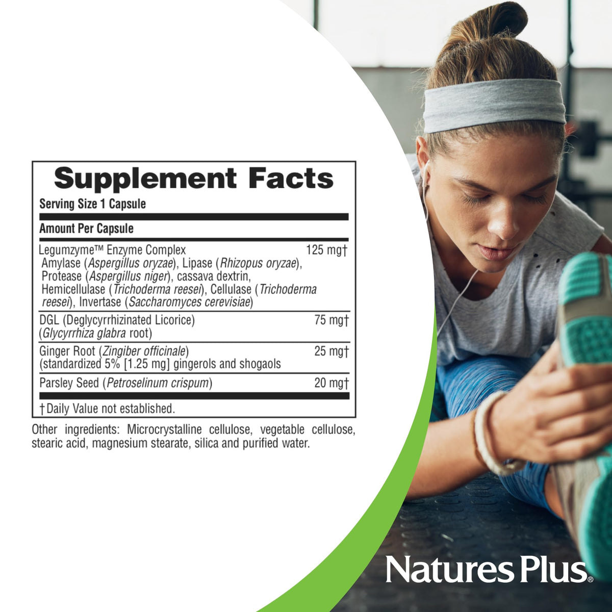 NaturesPlus Say Yes to Beans capsules à côté d'un plat de haricots