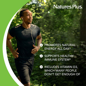 NaturesPlus Source of Life comprimés avec un verre d'eau
