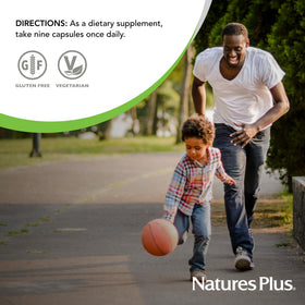 NaturesPlus Source of Life flacon ouvert avec capsules