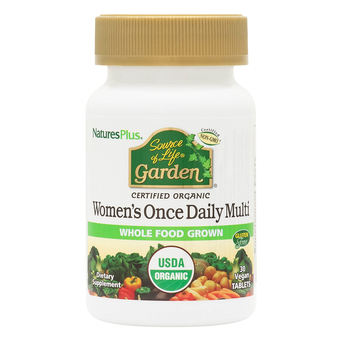 NaturesPlus Source of Life Garden Multivitamine Femme 30 comprimés en emballage
