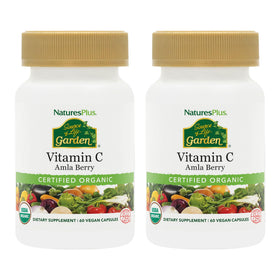 NaturesPlus Source of Life Garden Vitamine C 60 capsules vue de face