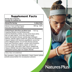 NaturesPlus Source of Life Garden Vitamine C vue de côté