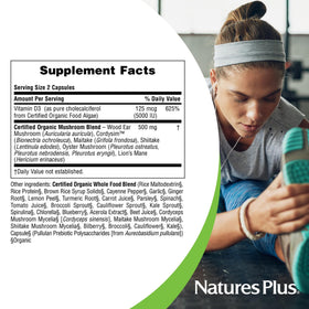 NaturesPlus Source of Life Garden Vitamine D3 capsules en gros plan