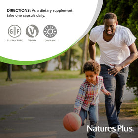 NaturesPlus Source of Life Garden Vitamine D3 & K2 capsules avec ingrédients