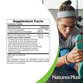 NaturesPlus Source of Life Garden Vitamine D3 & K2 emballage