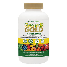 NaturesPlus Source of Life GOLD 90 comprimés végétariens au goût tropical