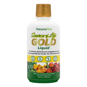 NaturesPlus Source of Life GOLD Multivitamin Liquide 30 oz vue de face