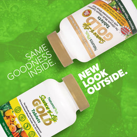 NaturesPlus Source of Life GOLD Multivitamine 180 comprimés vue arrière