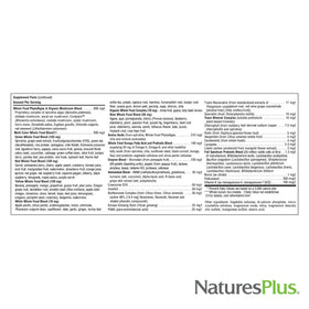 NaturesPlus Source of Life GOLD Multivitamine vue arrière du flacon
