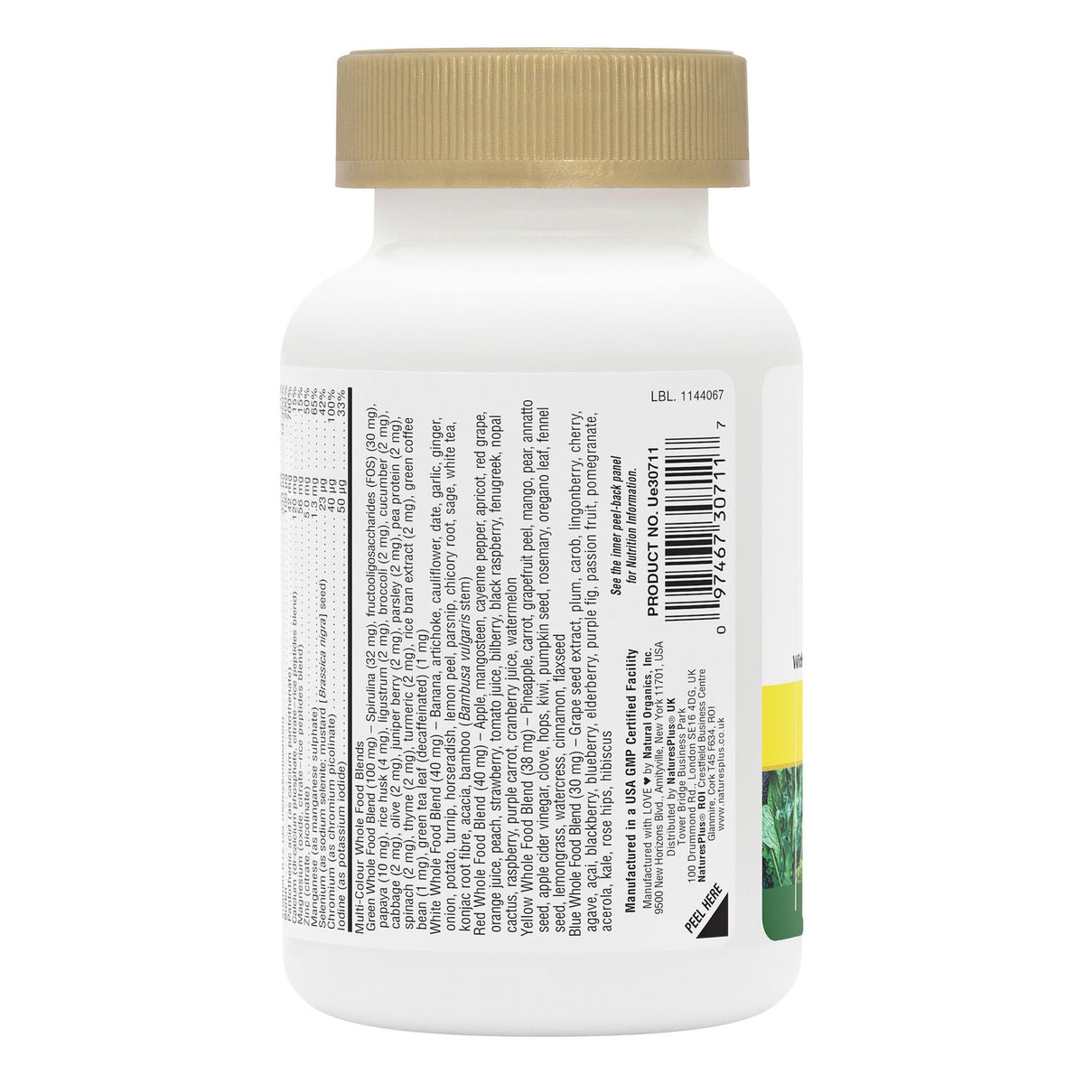 NaturesPlus Source of Life GOLD Multivitamines 180 Mini-Tabs en contexte sur une table