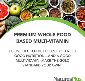 NaturesPlus Source of Life GOLD Multivitamines 180 Mini-Tabs vue arrière