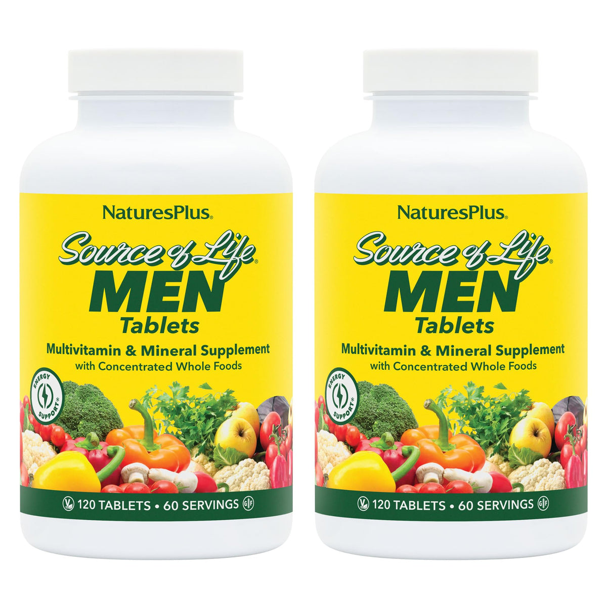NaturesPlus Source of Life Men 120 comprimés vue de face