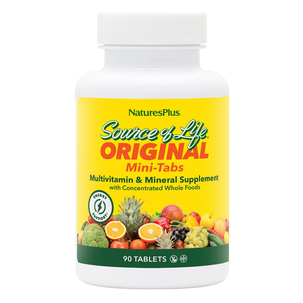 NaturesPlus Source of Life Mini-Tabs 90 comprimés en boîte