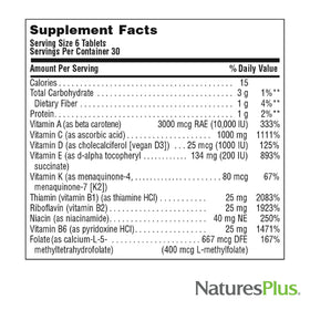 NaturesPlus Source of Life No Iron 180 Mini-Tabs dans une main