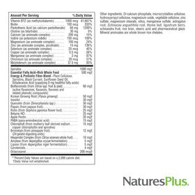 NaturesPlus Source of Life No Iron 180 Mini-Tabs sur une table