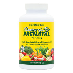 NaturesPlus Source of Life Prenatal 90 comprimés vue de face