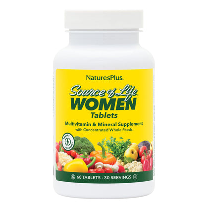 NaturesPlus Source of Life Women 60 comprimés vue de face
