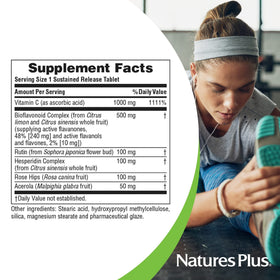 NaturesPlus Super C Complex 1000mg étiquetage des ingrédients