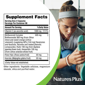 NaturesPlus Super C Complex 180 Capsules et cynorrhodons