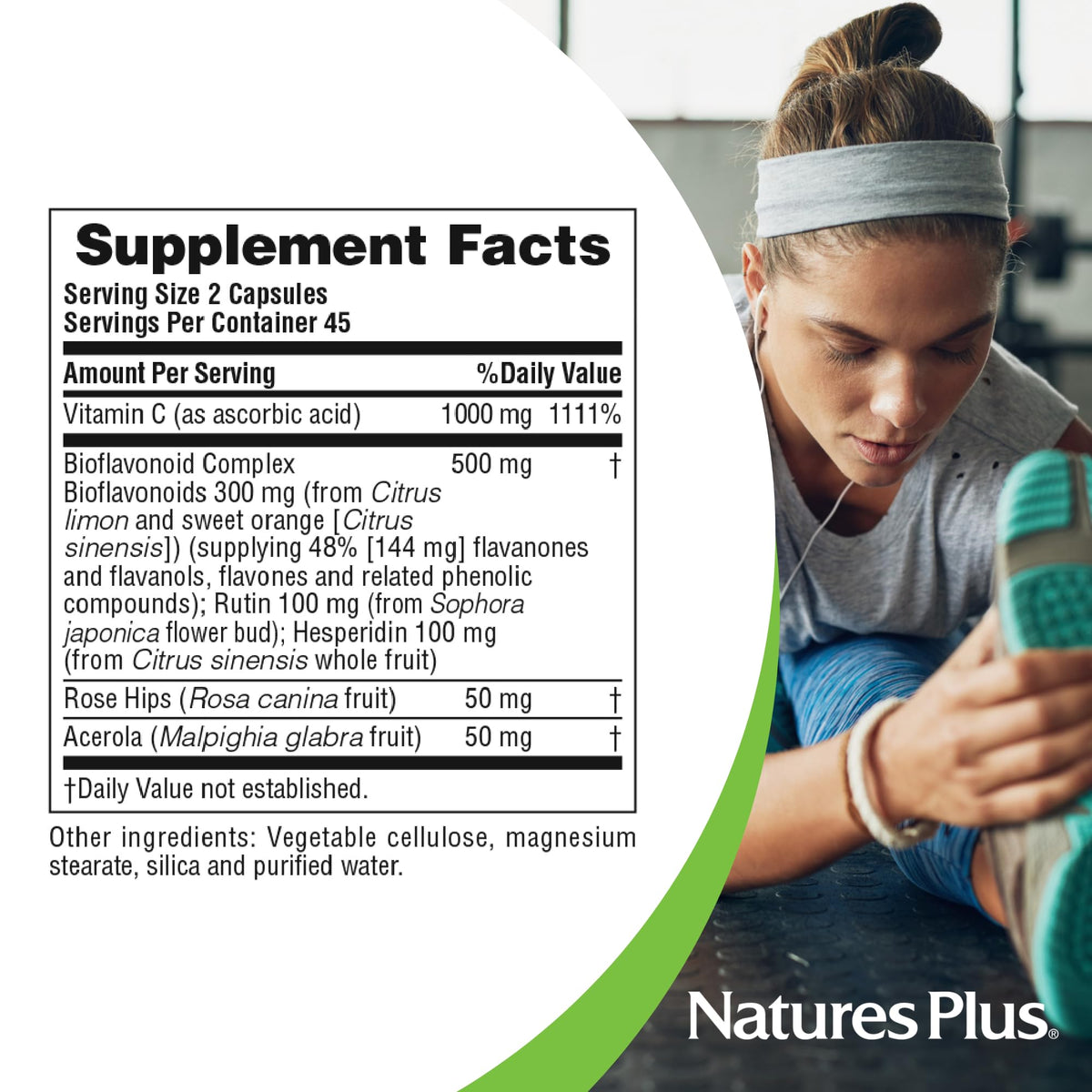 NaturesPlus Super C Complex flacon ouvert avec capsules