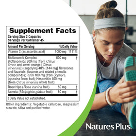 NaturesPlus Super C Complex flacon ouvert avec capsules