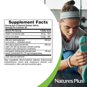 NaturesPlus Tri-daily wellness comprimés en gros plan