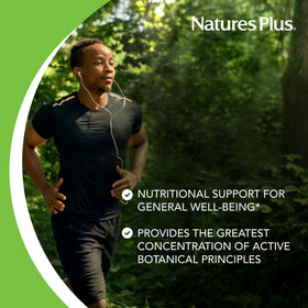 NaturesPlus Turmeric 400 mg gélules végétales, vue latérale de l'emballage