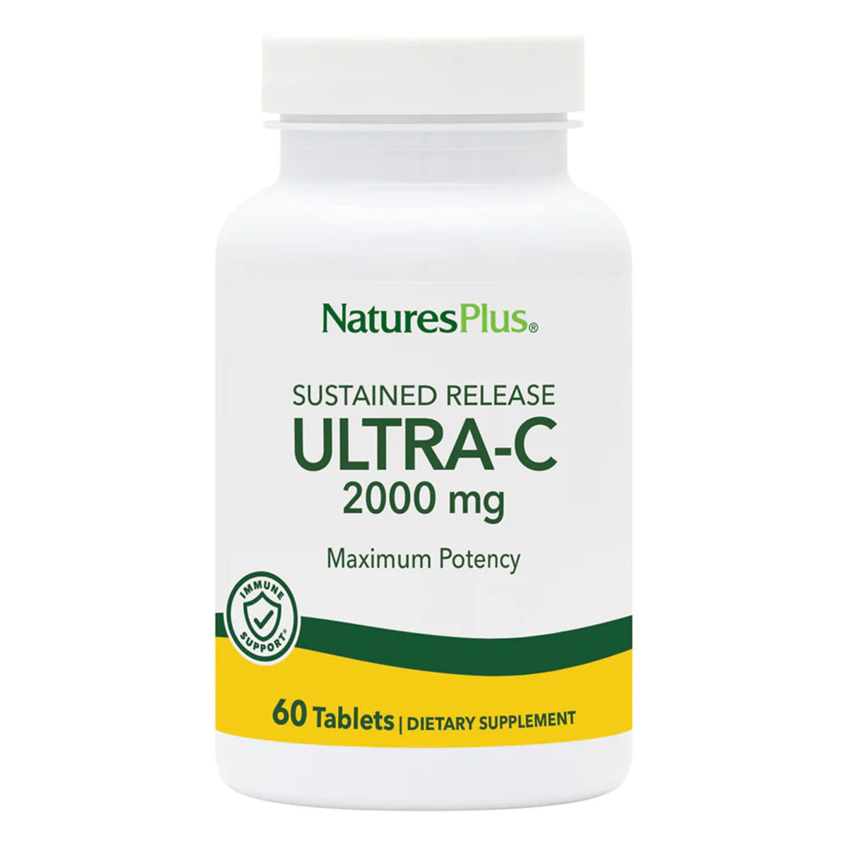 NaturesPlus Ultra-C 2000 mg comprimés vue avant avec églantier