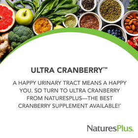 NaturesPlus Ultra Cranberry 1000mg bouteille vue latérale